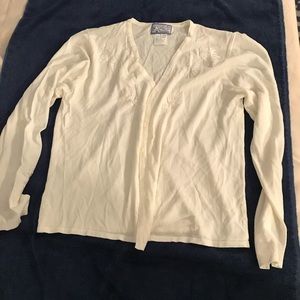 April Cornell beige sweater